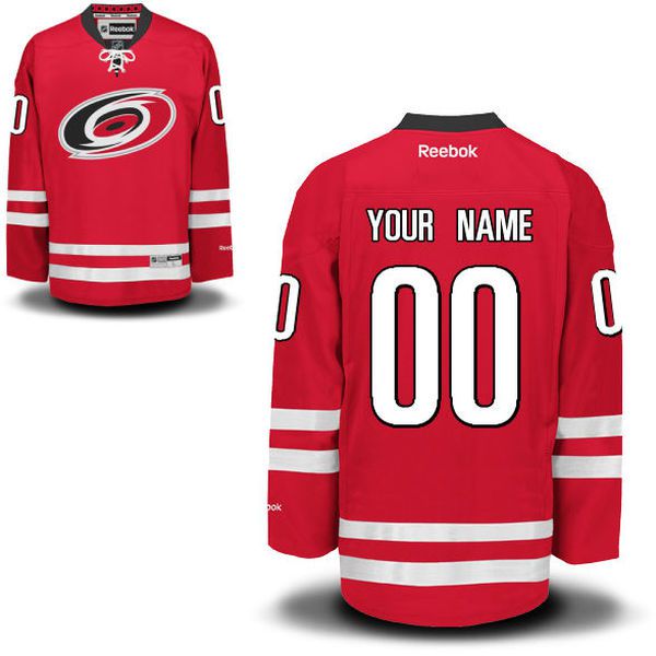 Reebok Carolina Hurricanes Men Premier Home Custom NHL Jersey - Red->->Custom Jersey